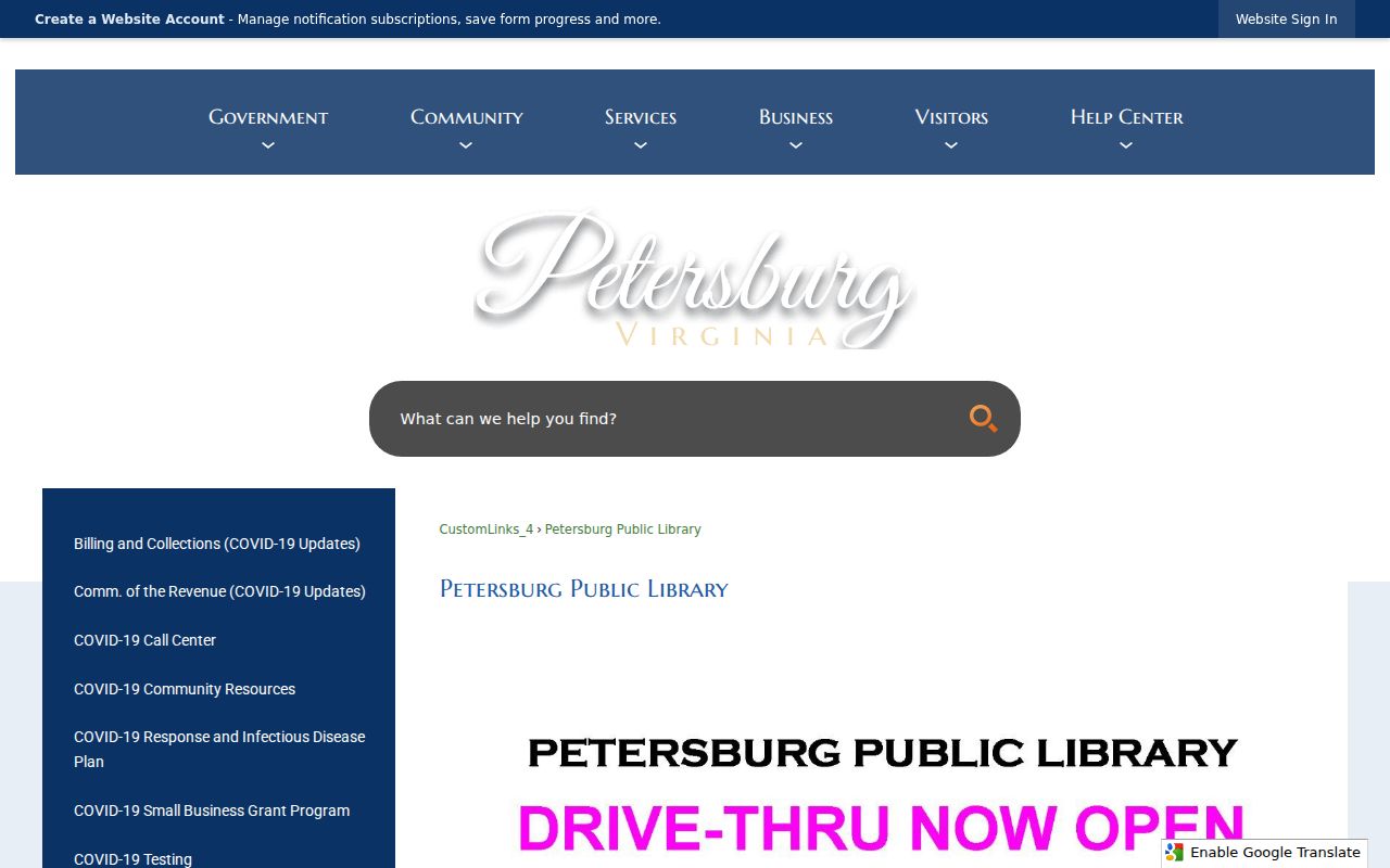 Petersburg city directory research at the Petersburg Public Library