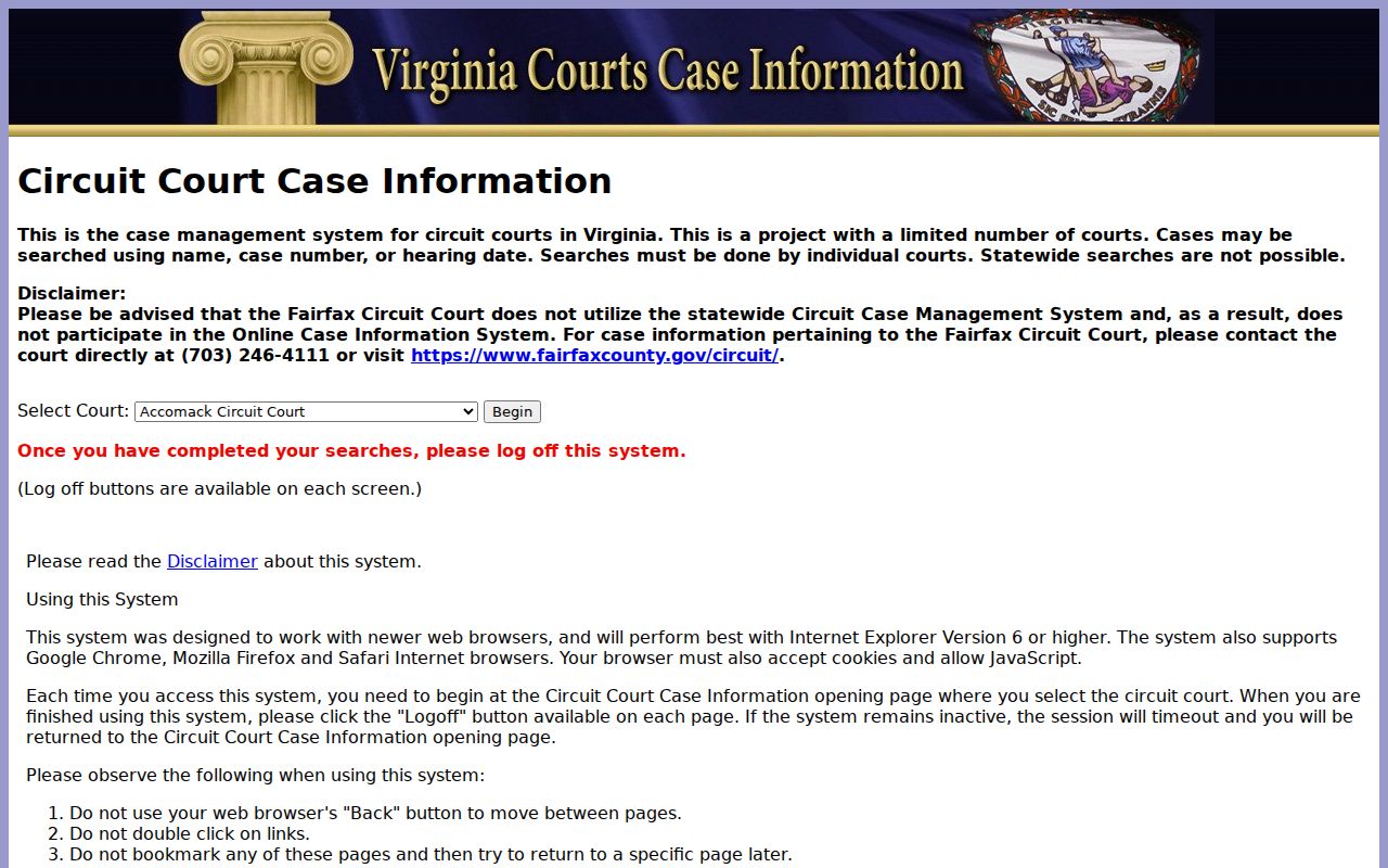 Petersburg resident lookup using Virginia Circuit Case Information